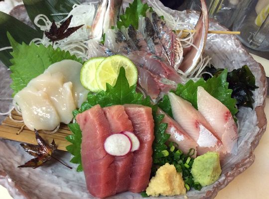 刺身三点盛合せ