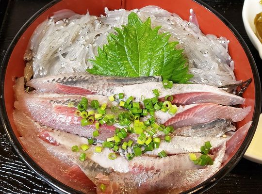 いわしたたきとしらす丼