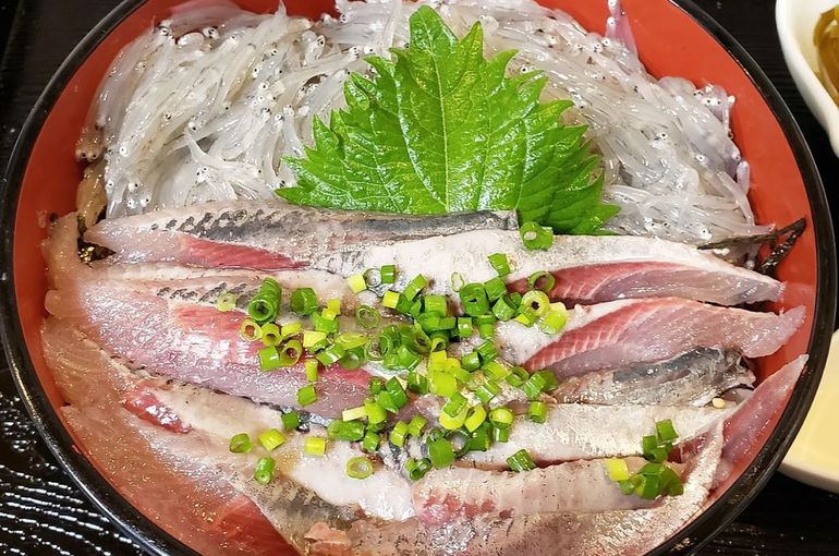 いわしたたきとしらす丼