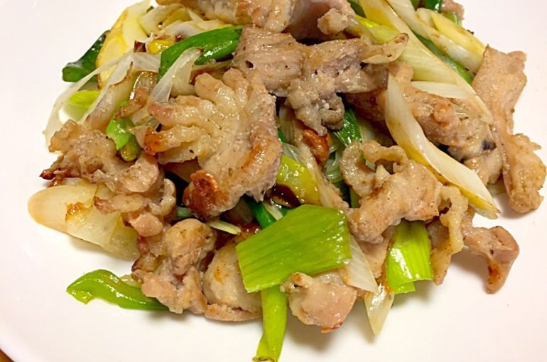 ホルモン炒め定食